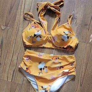 Floral Yellow Bikini Set